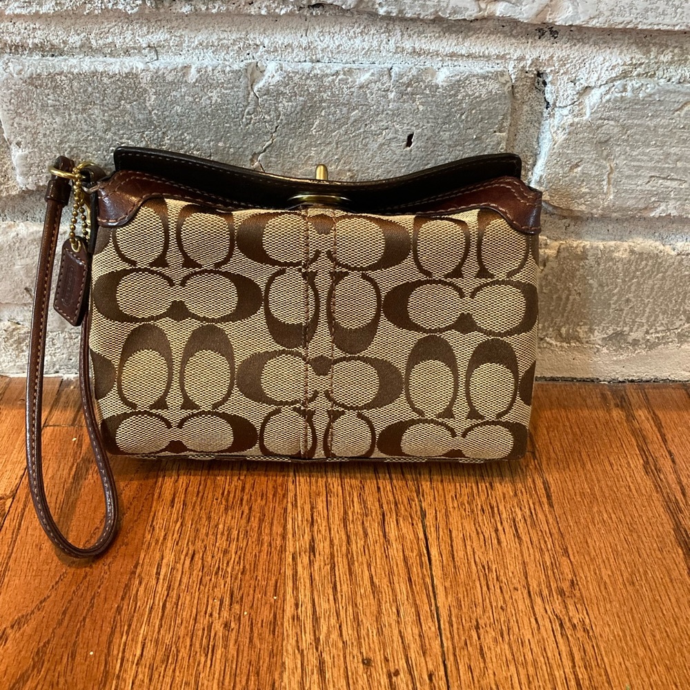 Authentic Signature Coach Wristlet